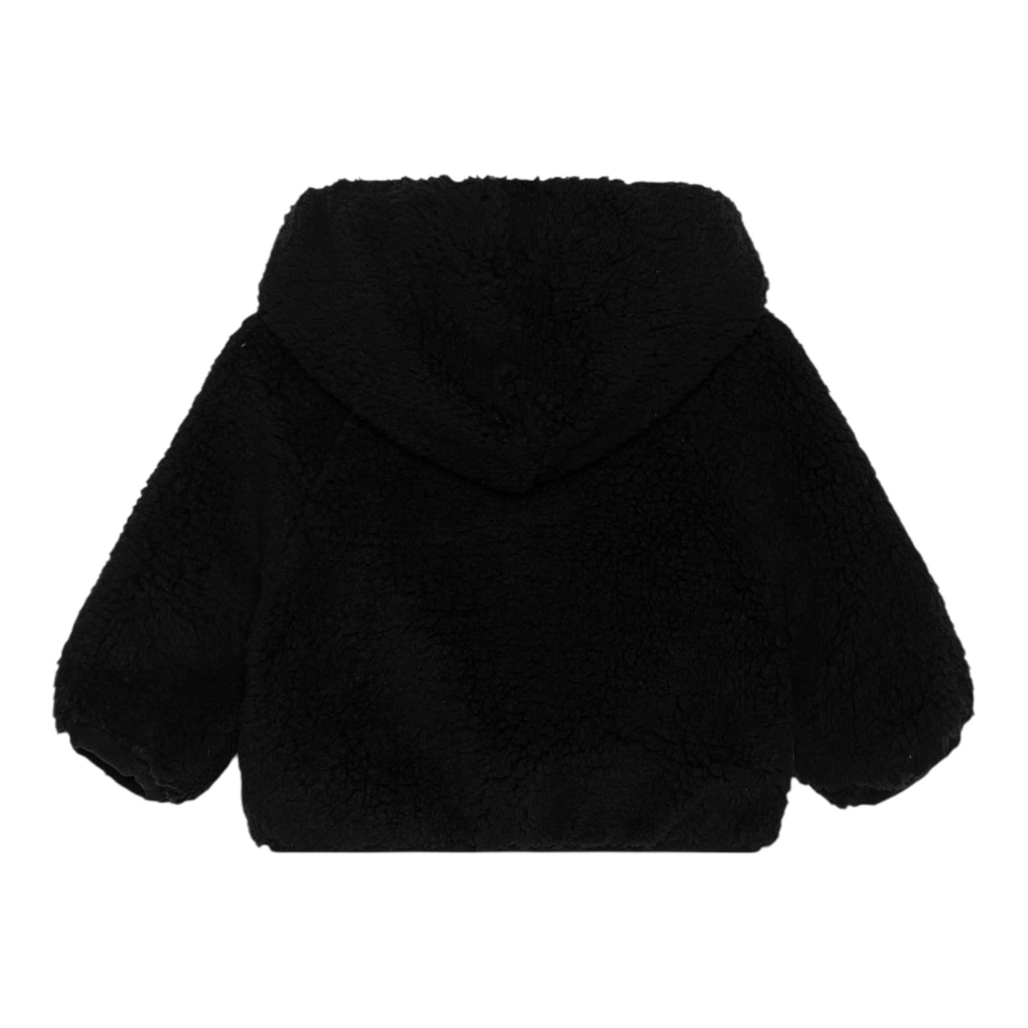 CALVIN KLEIN giubbino tinta unita teddy con cappuccio Nero per Neonato IN0IN00201 NERO CALVIN KLEIN