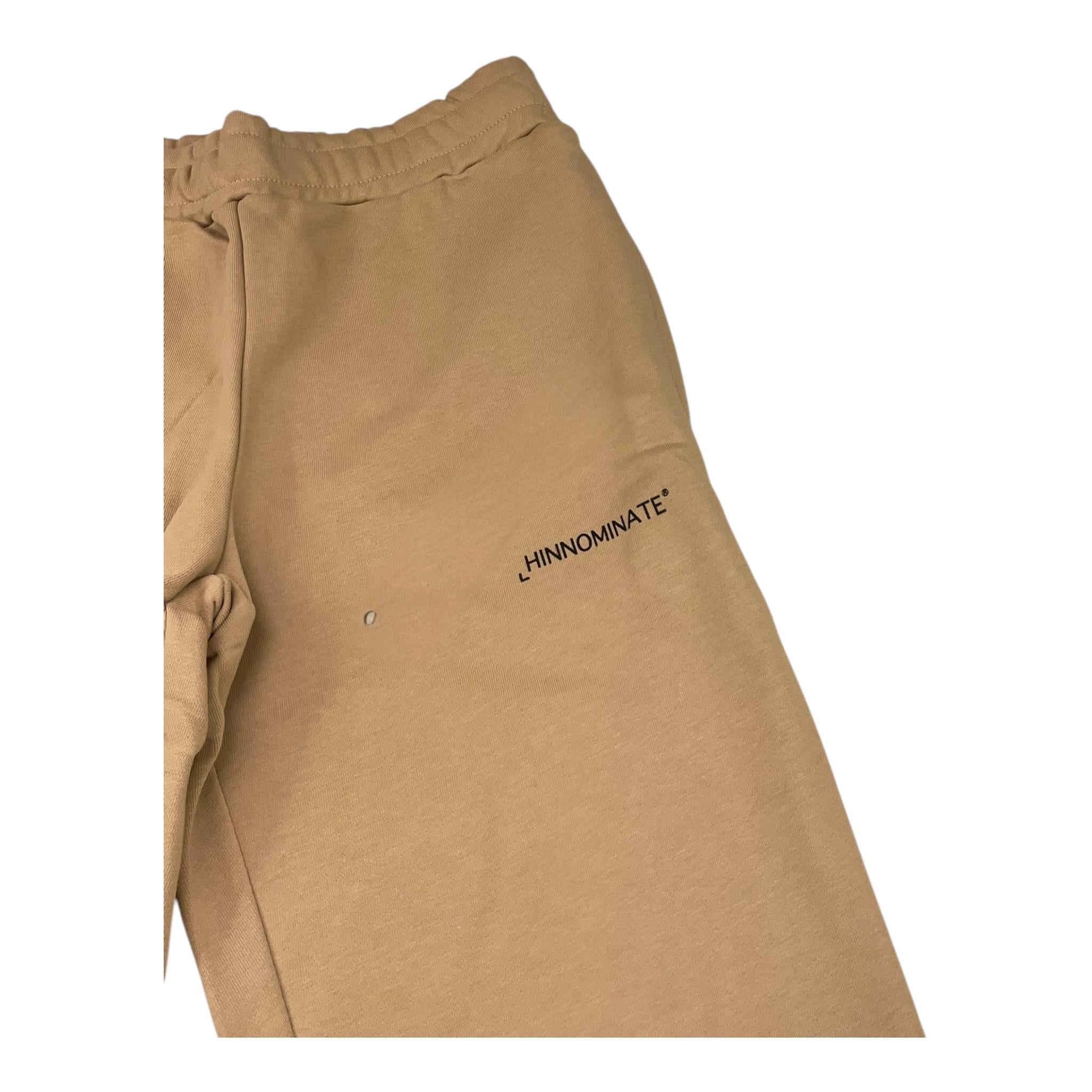 HINNOMINATE pantalone tuta tinta unita con logo Beige per Bambino 3631PF0075 BEIGE HINNOMINATE