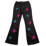 MARC ELLIS jeans tinta unita modello zampa con stampa stelle Nero per Bambina JMJPT00210X NERO MARC ELLIS