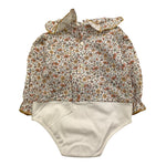 LA STUPENDERIA camicia modello body tinta unita con fantasia fiori Bianco per Neonata TBBD522 BIANCO LA STUPENDERIA