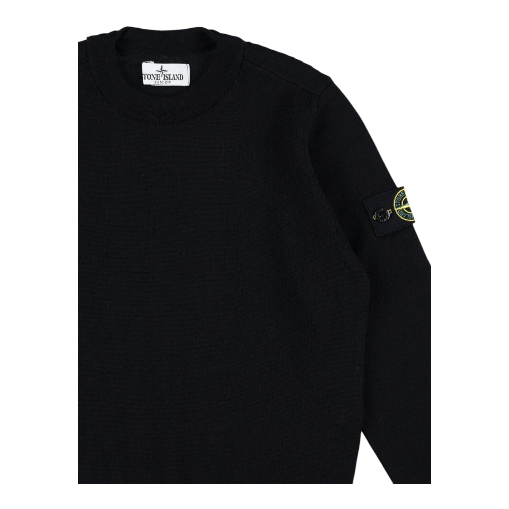 STONE ISLAND maglia girocollo tinta unita con stampa Blu per Bambino 8116509C4 BLU STONE ISLAND