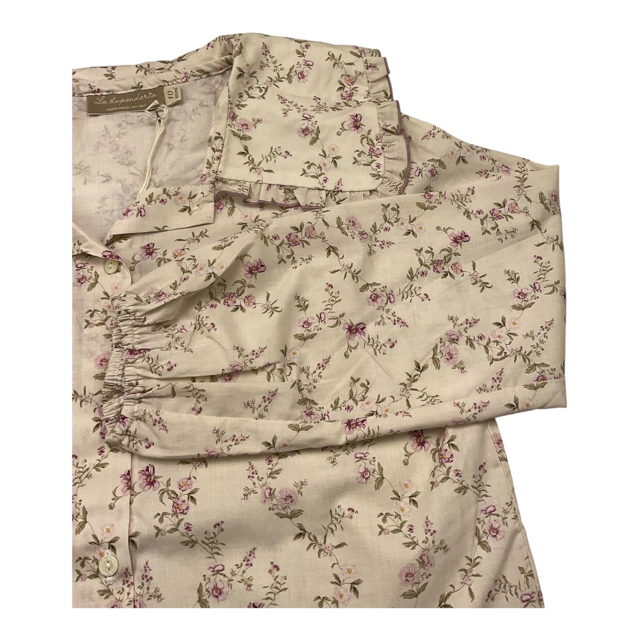 LA STUPENDERIA camicia manica lunga tinta unita con colletto Panna per Bambina TJCM466 PANNA LA STUPENDERIA