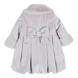 COLORI CHIARI cappotto tinta unita con pelliccia Rosa per Neonata FN117335 ROSA COLORI CHIARI