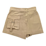 PLEASE short tinta unita modello gonna con elastico in vita Sabbia per Bambina RB37132G66 SABBIA PLEASE