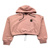 REFRIGIWEAR felpa chiusa cn cappuccio tinta unit modell crop Rosa per Bambina RWG911 ROSA REFRIGIWEAR