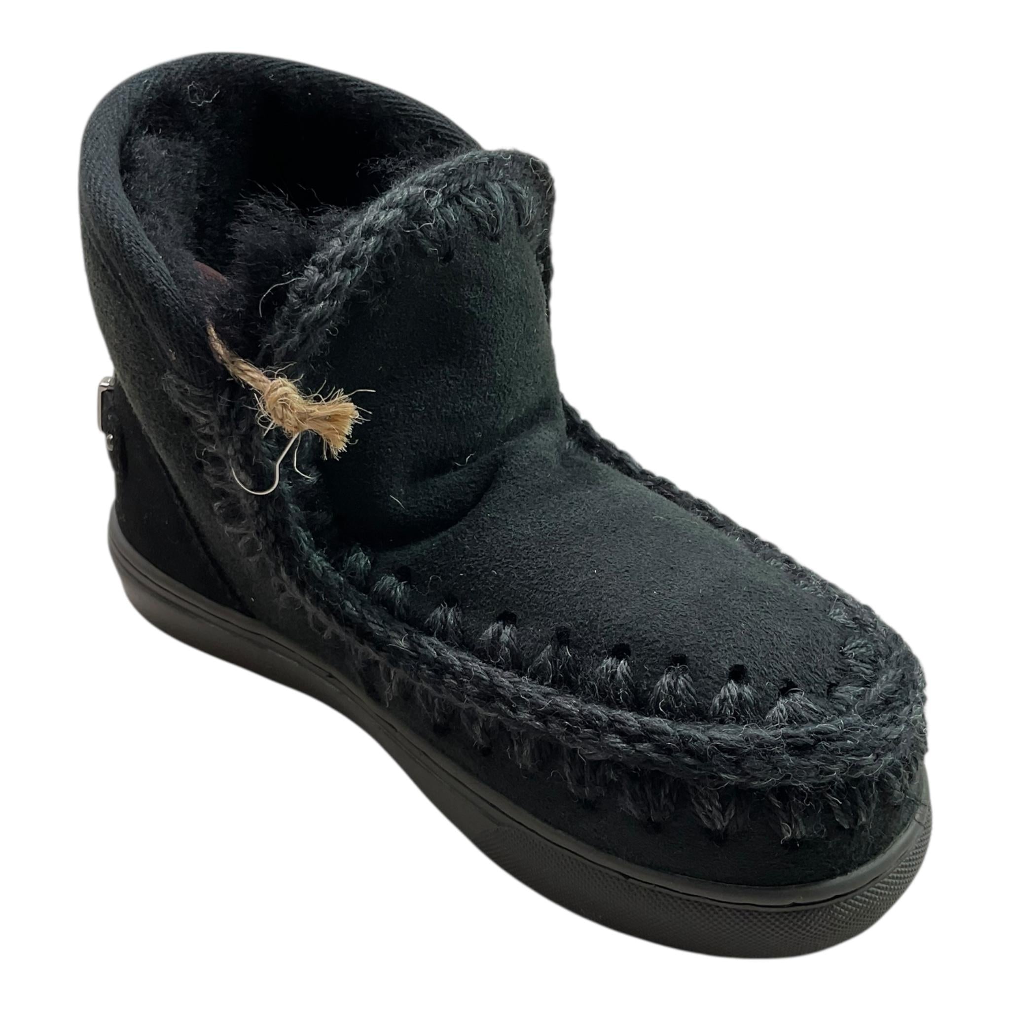 MOU stivali tinta unita con ricami  Nero per Bambina MUFK111015AA NERO MOU