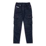 DIESEL pantalone tinta unita con elastico in vita Blu per Bambino J01659 BLU DIESEL