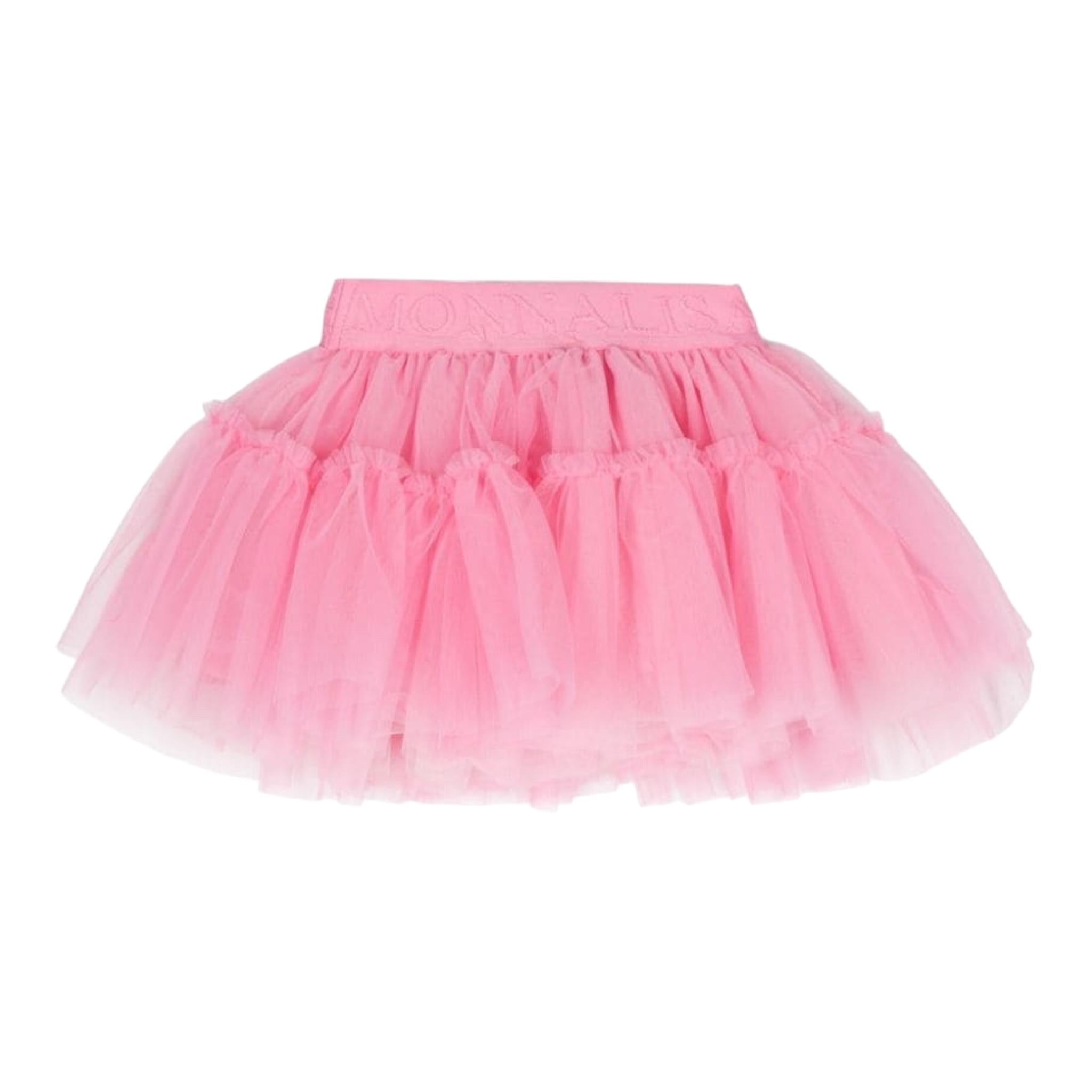 MONNALISA gonna tinta unita con tulle Fuxia per Neonata 37DGON FUXIA MONNALISA