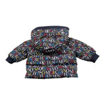 MOSCHINO giubbino tinta unita logato con zip e cappuccio Blu per Neonato MUS031 BLU MOSCHINO
