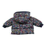 MOSCHINO giubbino tinta unita logato con zip e cappuccio Blu per Neonato MUS031 BLU MOSCHINO