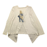 MONNALISA shirt girocollo tinta unita con apertura posteriore Panna per Bambina 710617PE PANNA MONNALISA