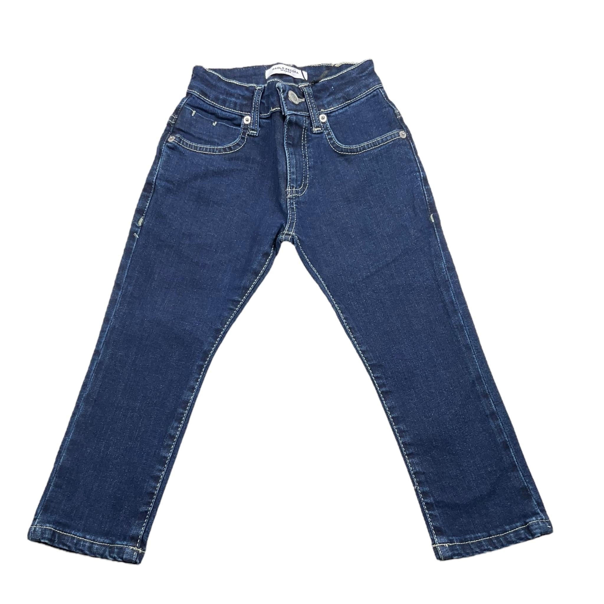 PAOLO PECORA jeans tinta unita con girovita regolabile Blu per Neonato PP3811N BLU PAOLO PECORA