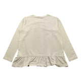 MONNALISA shirt girocollo tinta unita cn stampa in contrasto Bianco per Bambina 194627PW BIANCO MONNALISA