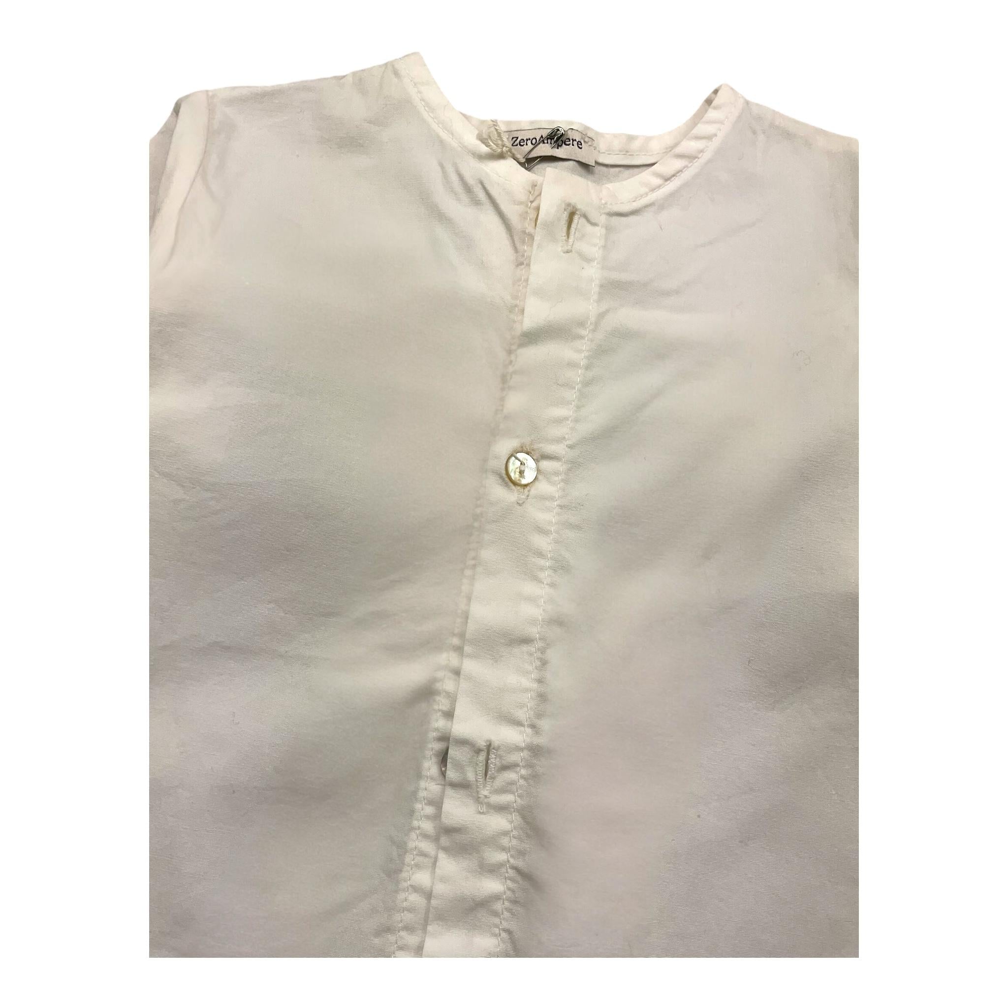 ZERO AMPERE camicia manica lunga tinta unita Panna per Neonato DUBLINO PANNA ZERO AMPERE