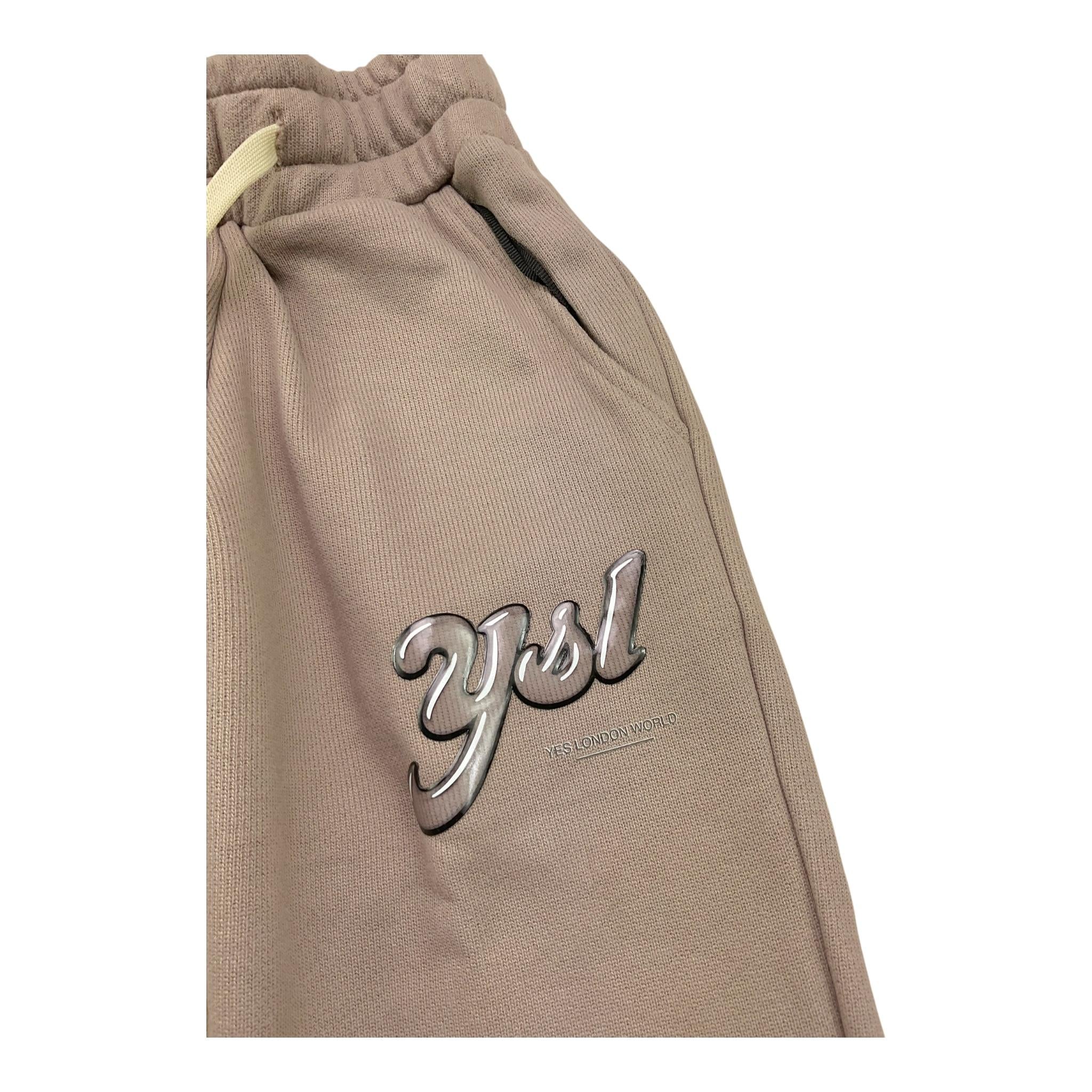 YES LONDON pantalone tinta unita con elastico in vita modello tuta Fango per Neonato JR30744 FANGO YES LONDON