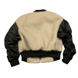 YES LONDON giubbino bicolore tinta unita con zip Panna/nero per Neonato JR0038 PANNA/NERO YES LONDON
