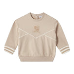 EMPORIO ARMANI felpa girocollo tinta unita con stampa Beige per Neonato 6DHMJ7 BEIGE EMPORIO ARMANI