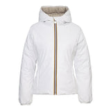 K-WAY giubbino reversibile con zip e cappuccio bicolore Bianco/beige per Bambina K5123QWX BIANCO/BEIGE K-WAY