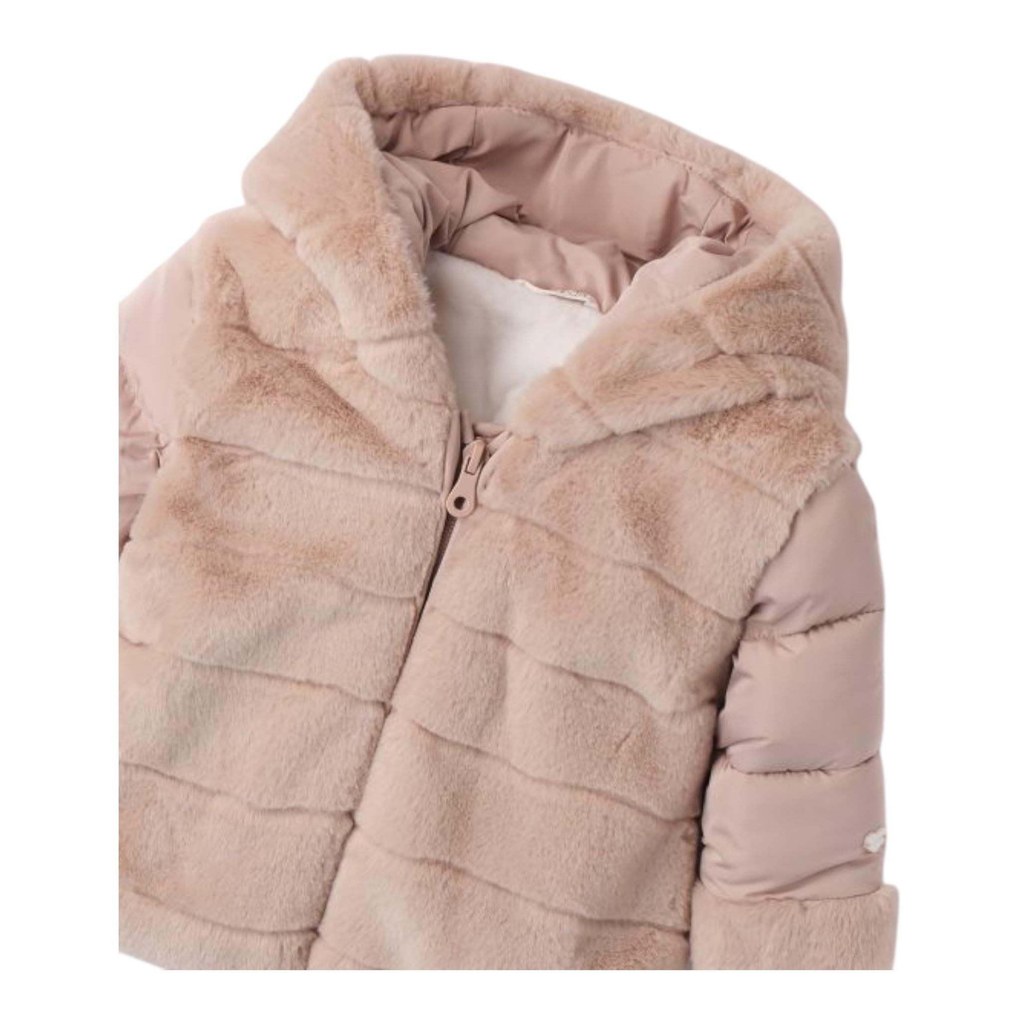 MINI BANDA giubbino tinta unita con zip e cappuccio Beige per Neonata 3A783 BEIGE MINI BANDA
