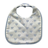 LA STUPENDERIA bavetta tinta unita con fantasia cuori Bianco/azzurro per Neonata TBBV20 BIANCO/AZZURRO LA STUPENDERIA