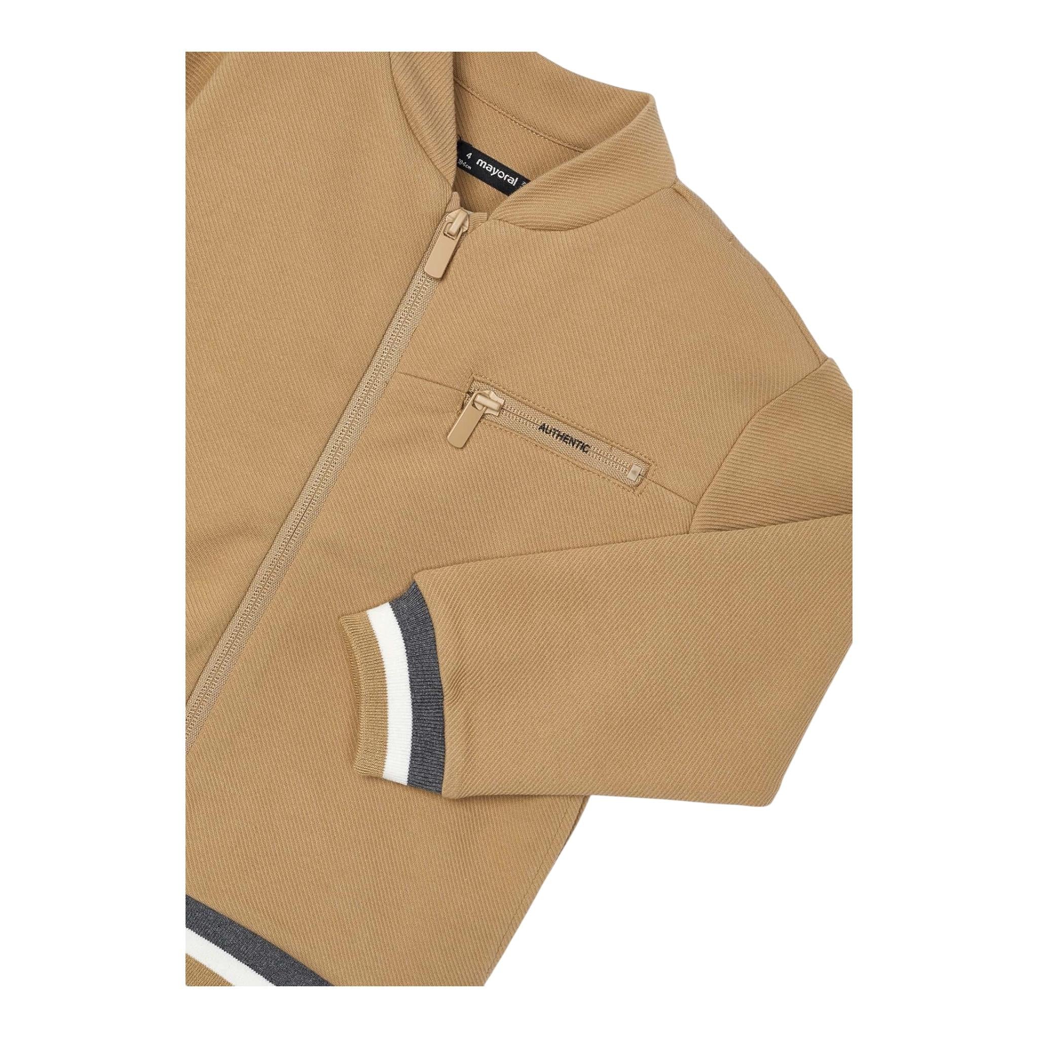 MAYORAL felpa con zip tinta unita Beige per Bambino 4474J BEIGE MAYORAL
