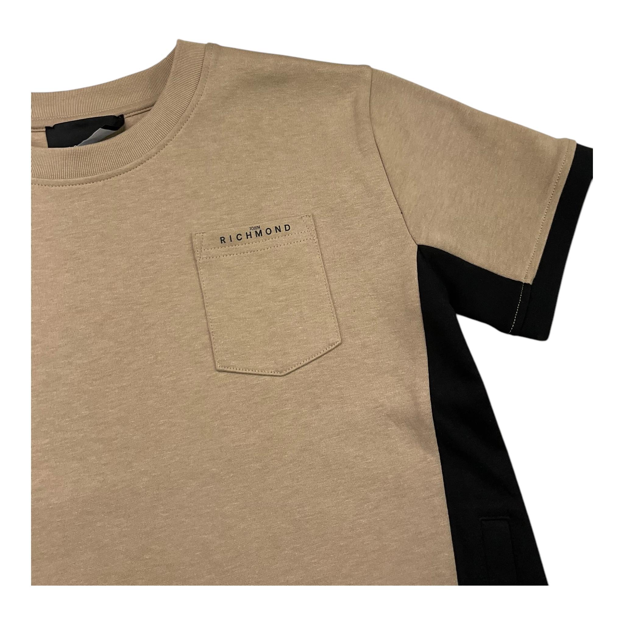 JOHN RICHMOND t-shirt girocollo tinta unita con taschino Beige per Bambino RBA25116TS BEIGE JOHN RICHMOND