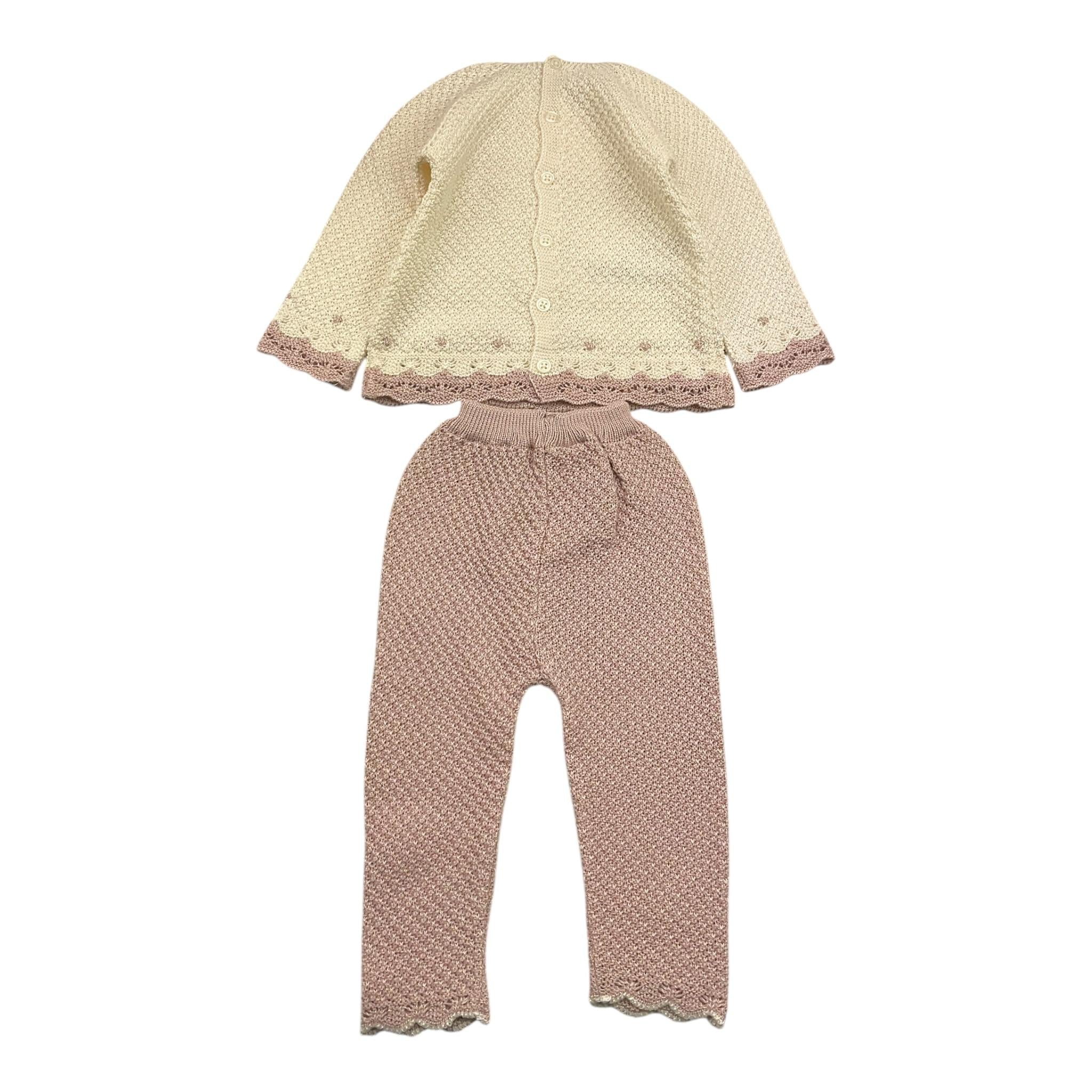 PAZ RODRIGUEZ cmpleto maglia-leggins bicolore Panna/rosa per Neonata 003120516 PANNA/ROSA PAZ RODRIGUEZ