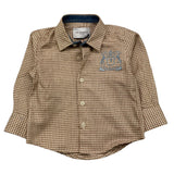 TRUSSARDI camicia manica lunga fantasia quadretti Ruggine per Neonato TIA25084CA RUGGINE TRUSSARDI