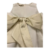 LA STUPENDERIA abito giromanica tinta unita cn fiocco Bianco per Neonata CBAB62 BIANCO LA STUPENDERIA