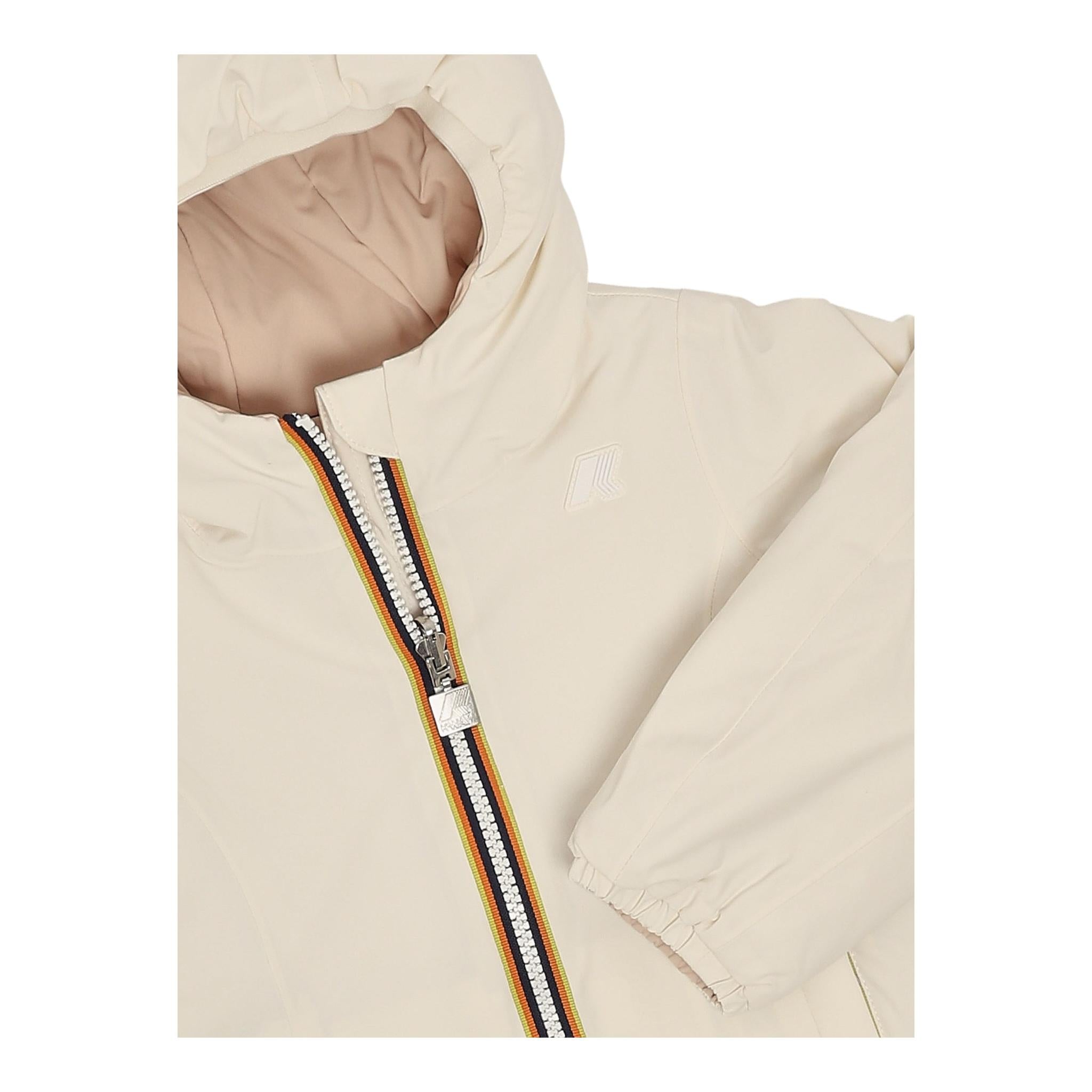 K-WAY giubbino reversibile bicolore con zip e cappuccio Bianco/rosa per Bambina K71339WX BIANCO/ROSA K-WAY