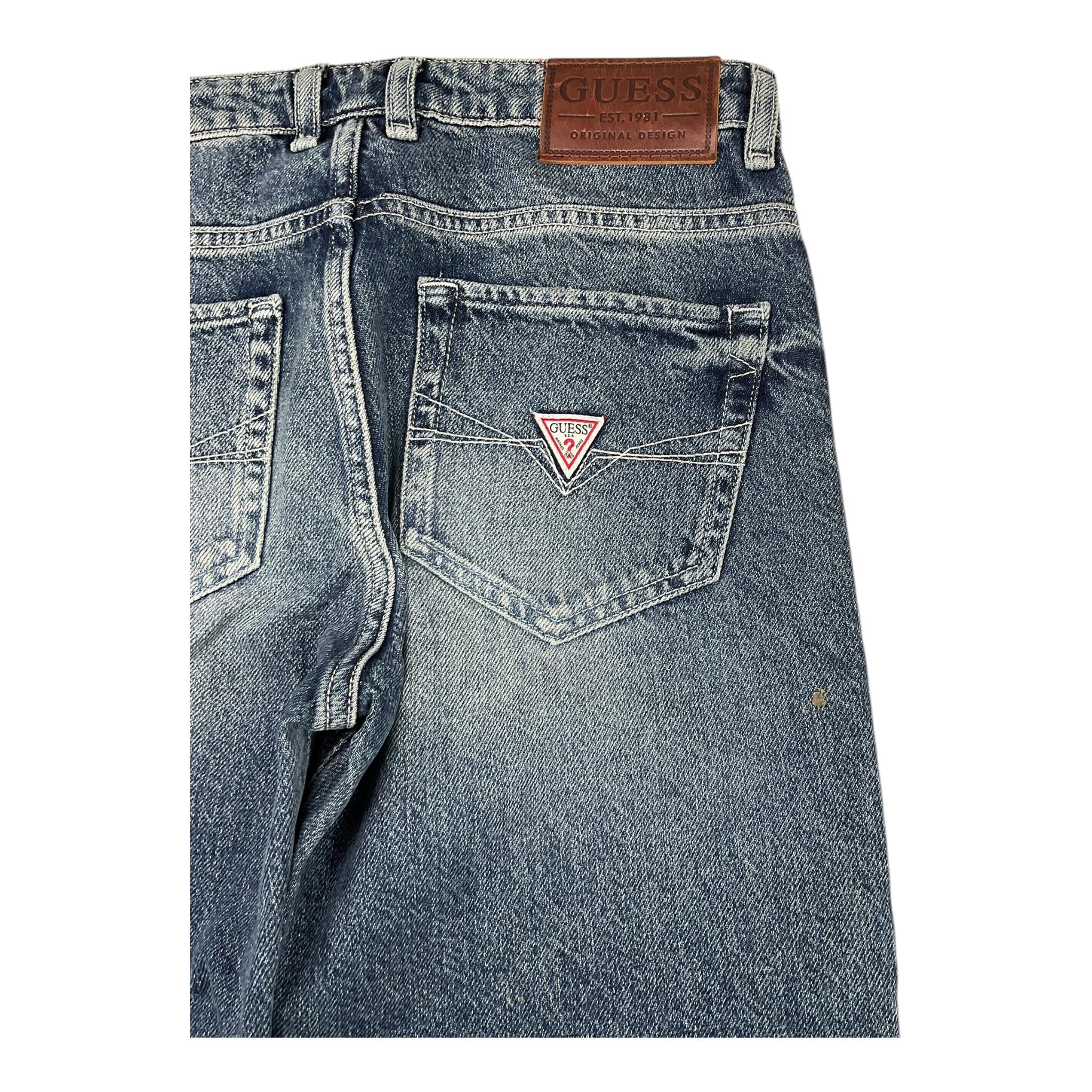 GUESS jeans tinta unita 5 tasche Blu per Bambino L1YA12D3ZJ7 BLU GUESS