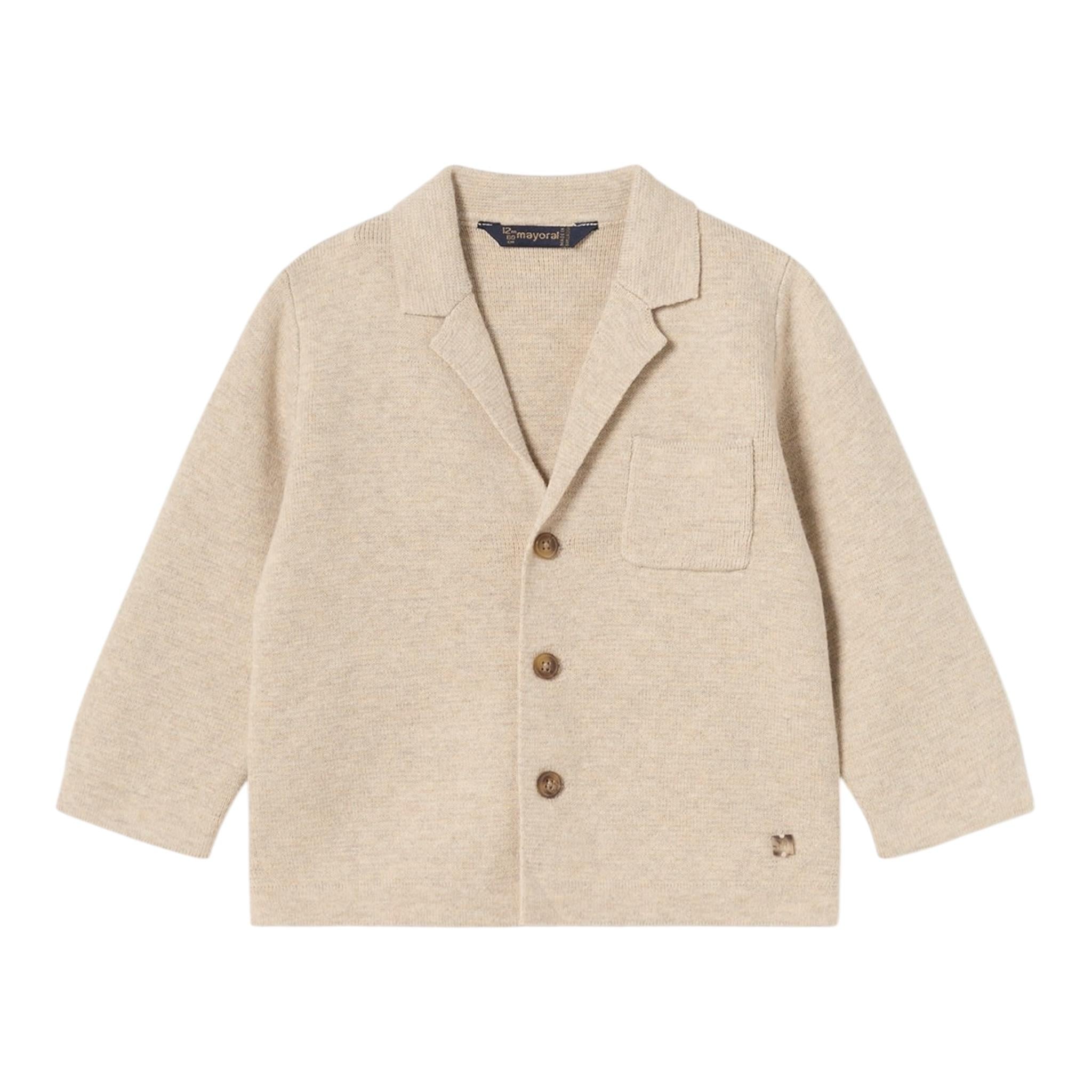 MAYORAL giacca tinta unita in maglia Beige per Neonato 2464X BEIGE MAYORAL