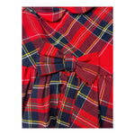 MINI BANDA abito mezza manica tinta unita con fantasia scozzese Rosso per Neonata 3A759 ROSSO MINI BANDA