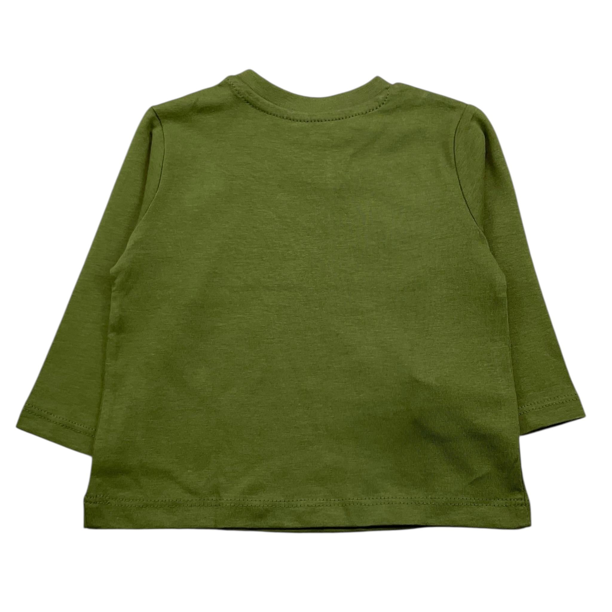 MAYORAL shrit girocollo tinta unita con stampa in contrasto Verde per Bambino 108JXX VERDE MAYORAL