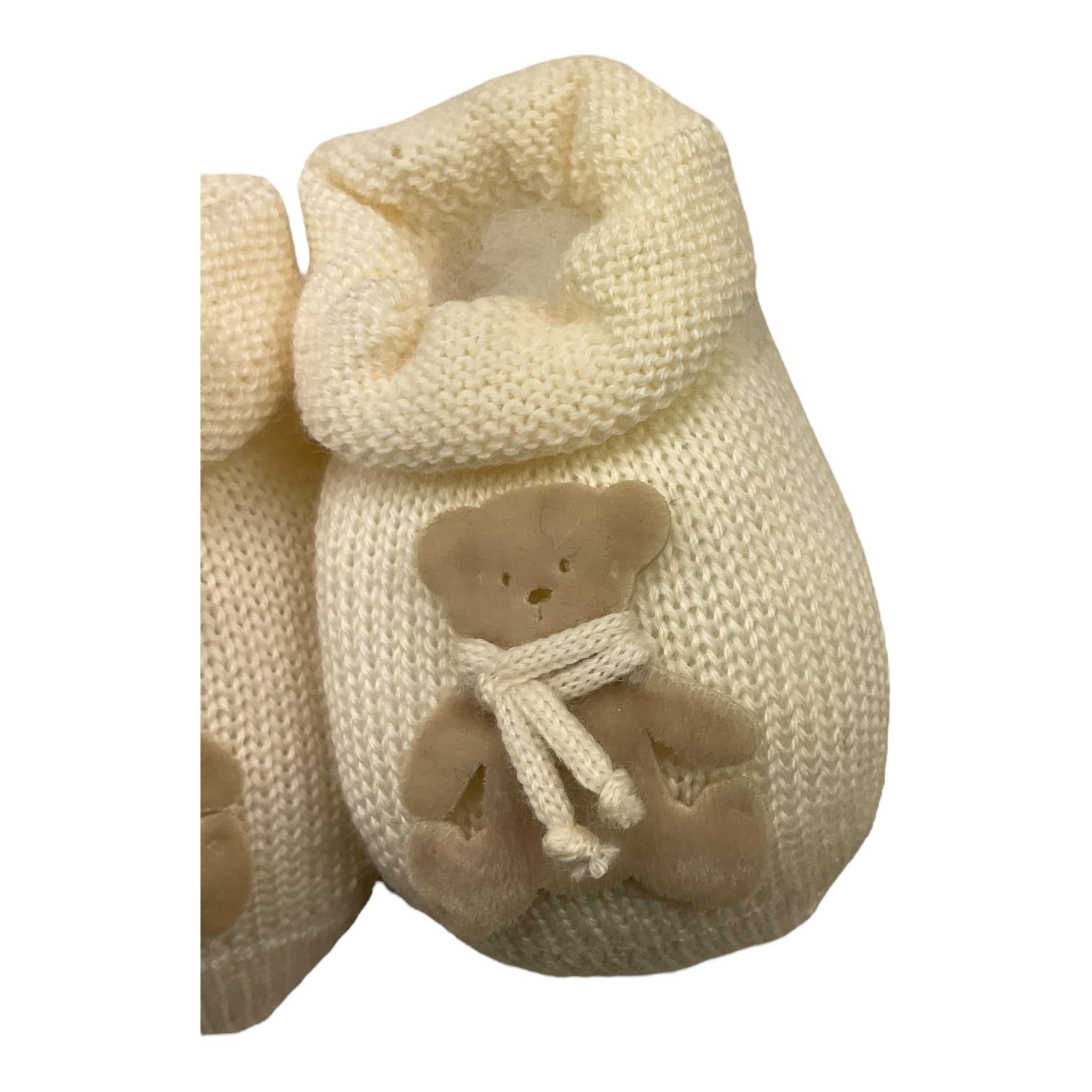 STORY LORIS babbucce tinta unita con orso Panna per Neonata 3203 PANNA STORY LORIS