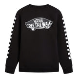 VANS felpa chiusa girocollo tinta unita con logo Nero per Bambino VN000K98BLK NERO VANS