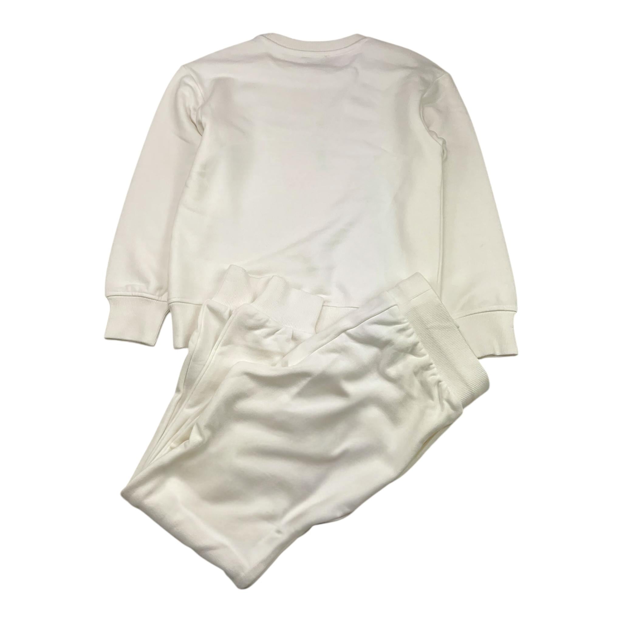 MOSCHINO completo 2pz in tuta felpa-pantalone Bianco per Bambino HUK04D BIANCO MOSCHINO