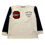 SHOE shirt girocollo tinta unita con maniche in contrasto Bianco per Bambino TATTON0612 BIANCO SHOE