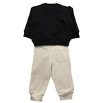 CESARE PACIOTTI completo 2 pezzi felpa-pantalone bicolore Nero/grigio per Neonato COMP5316B NERO/GRIGIO CESARE PACIOTTI