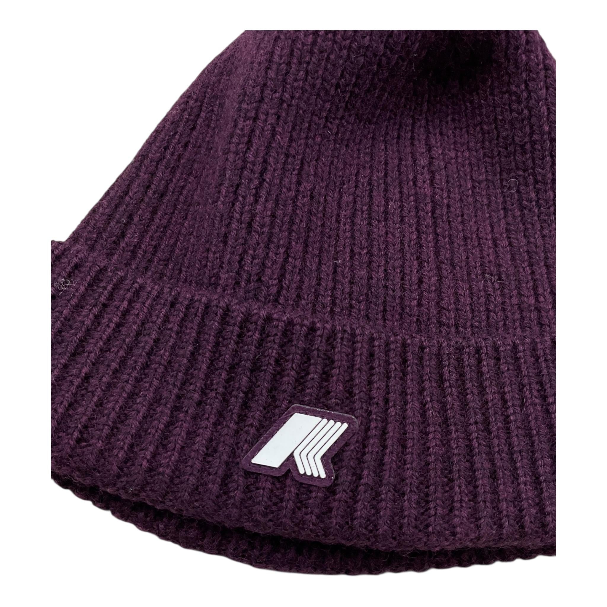 K-WAY cappello tinta unita con logo Viola per Bambina K31359WX VIOLA K-WAY