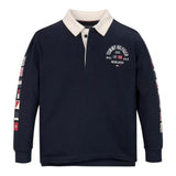 TOMMY HILFIGER polo manica lunga tinta unita con stampa Blu per Bambino KB0KB09270 BLU TOMMY HILFIGER