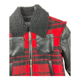 JOHN RICHMOND giubbino tinta unita con zip e fantasia scozzese Rosso per Neonato RIA25036GB ROSSO JOHN RICHMOND