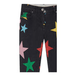 STELLA McCARTNEY jeans tinta unita con fantasia stelle Nero per Bambina TV6B90 NERO STELLA McCARTNEY