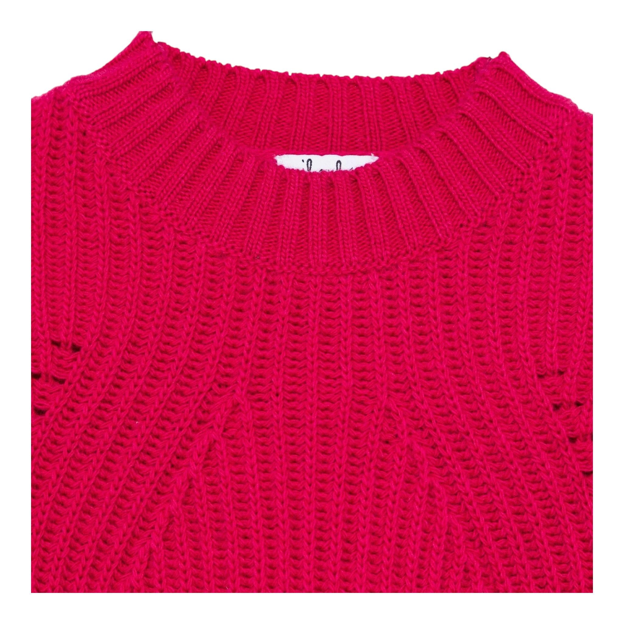 IL GUFO maglia mezzo collo tinta unita Fuxia per Bambina A24MA454EM220J FUXIA IL GUFO