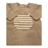 ZHOE & TOBIAH tutina tinta unita con stampa Beige per Neonato KTT6 BEIGE ZHOE & TOBIAH