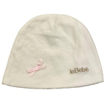 LE BEBE' cappell in ciniglia tinta unita con fiocco Bianco per Neonata LBG59488 BIANCO LE BEBE'