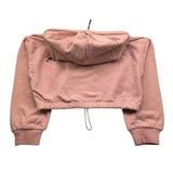 REFRIGIWEAR felpa chiusa cn cappuccio tinta unit modell crop Rosa per Bambina RWG911 ROSA REFRIGIWEAR