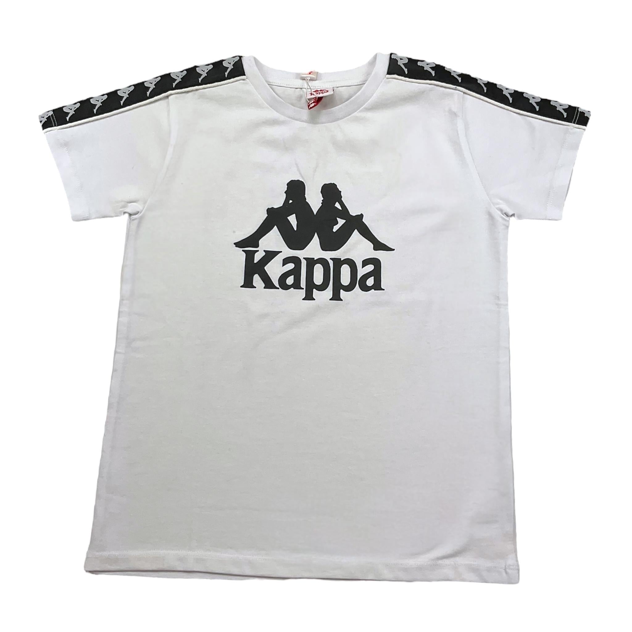 KAPPA t-shirt girocollo tinta unita con stampa Bianco per Bambino 3736M00058 BIANCO KAPPA