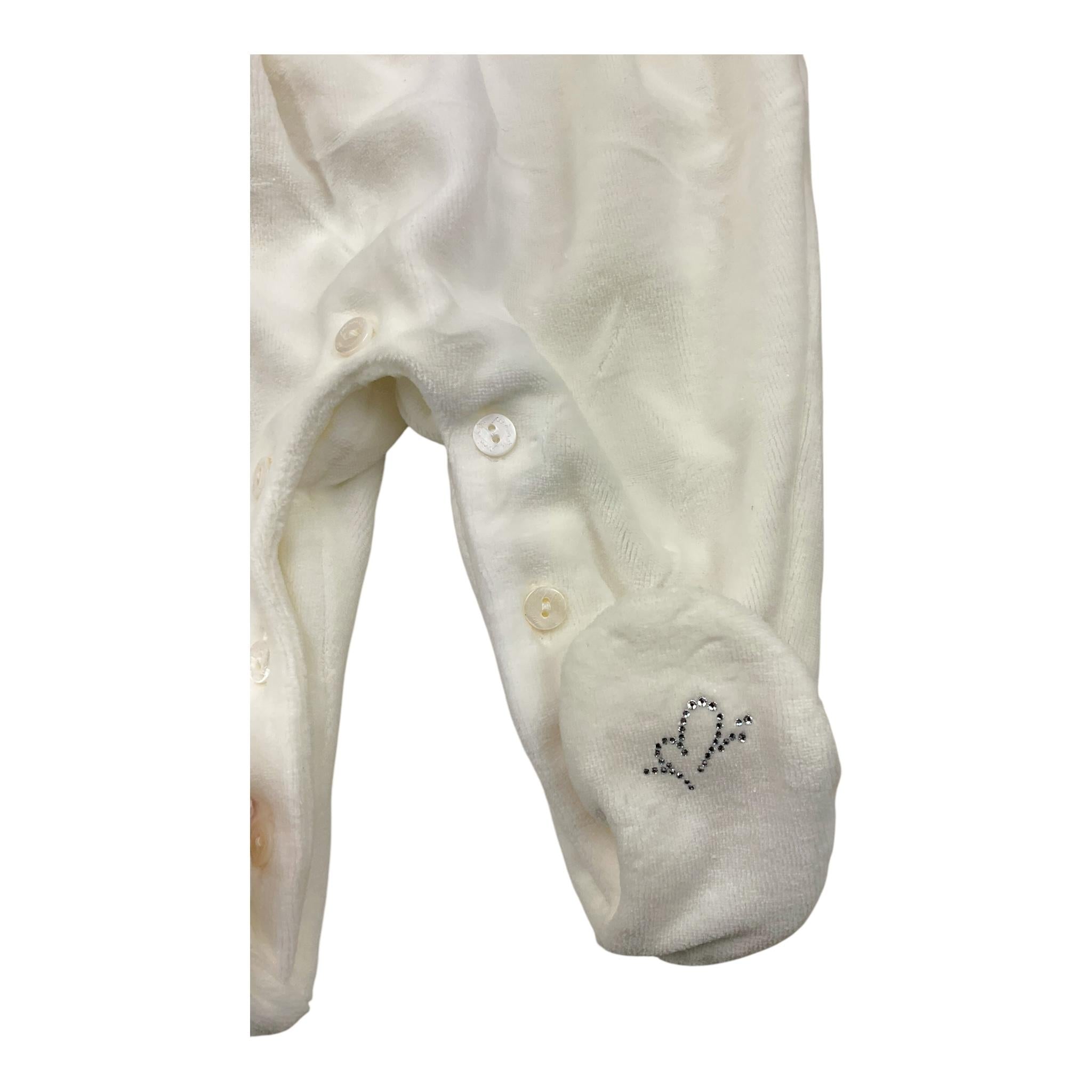 MINIMU' tutina tinta unita con fiocco Bianco per Neonata P39101 BIANCO MINIMU'