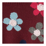 IL GUFO maglia tinta unita mezzo collo con stampa fiori Bordeaux per Bambina A24MA471EM220 BORDEAUX IL GUFO